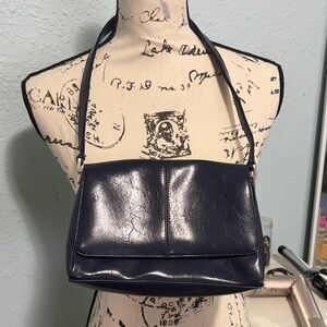 Vintage mini Liz Claiborne navy blue shoulder bag